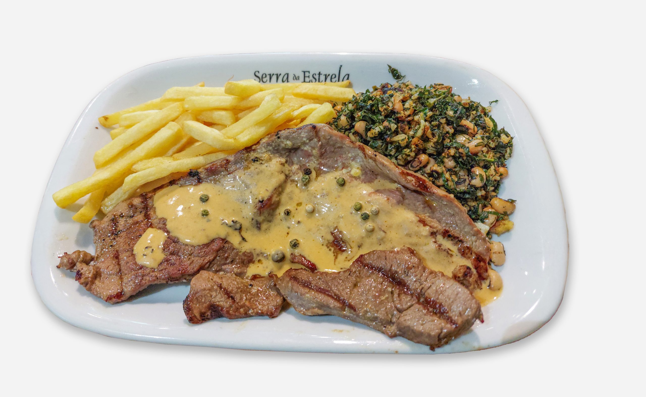 Bife de Vitela c/ Molho de Pimenta em Grão